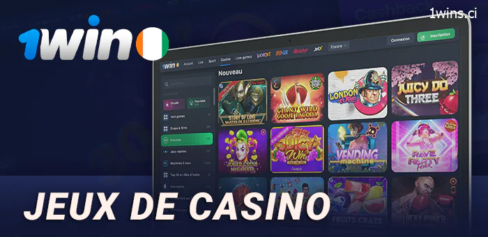 A propos de la section des casinos en ligne de 1Win