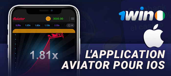 Application iOS pour jouer à Aviator sur le casino en ligne 1Win