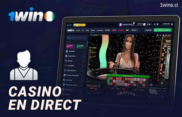 A propos des jeux avec croupier en direct sur le casino en ligne 1Win