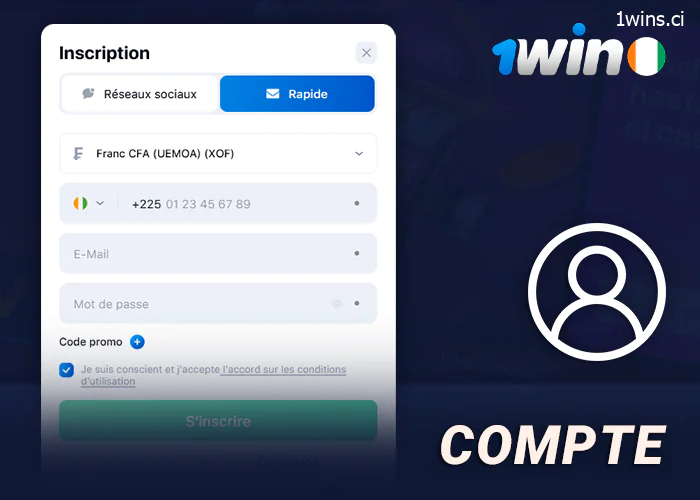 À propos du compte d'utilisateur personnel de 1Win