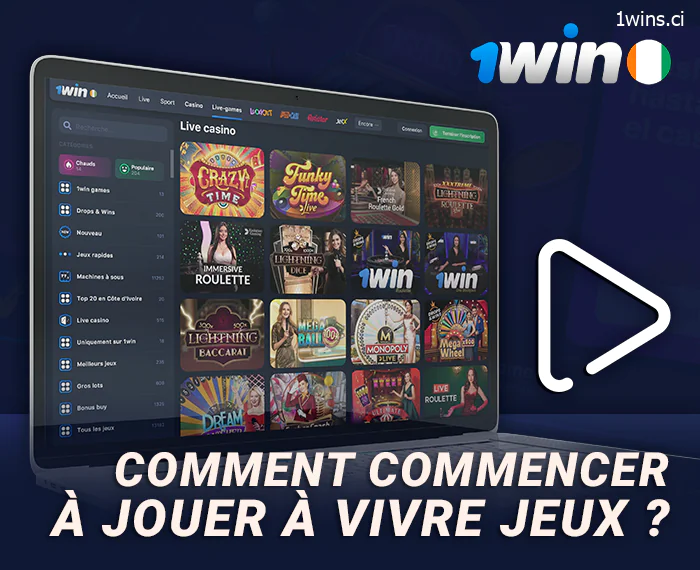 Comment commencer à jouer aux jeux avec croupier en direct sur le casino en ligne 1WIN