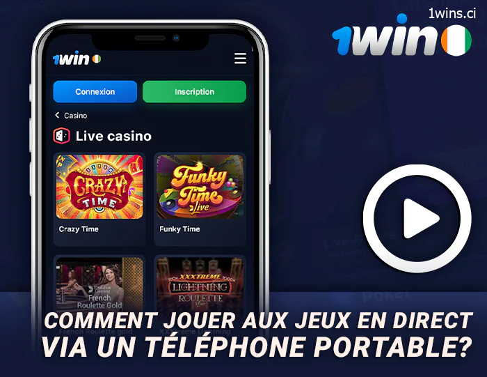 Comment commencer à jouer à des jeux en direct via l'application 1Win