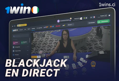 Jeux de Blackjack en direct sur le casino en ligne 1Win