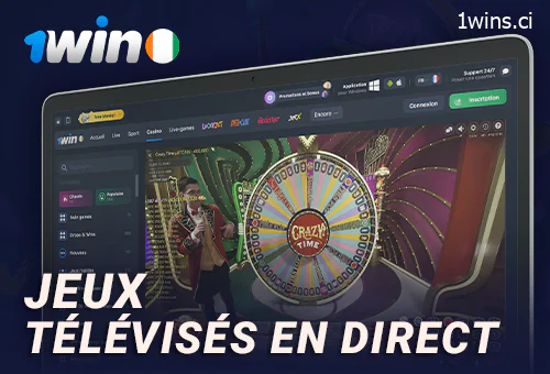 Jeux en direct sous forme de spectacle sur le site de 1Win