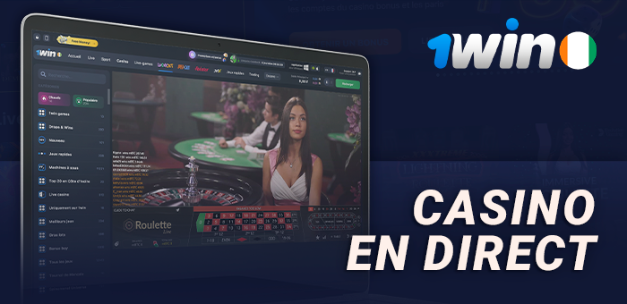 Jeux de casino en ligne en direct sur 1Win