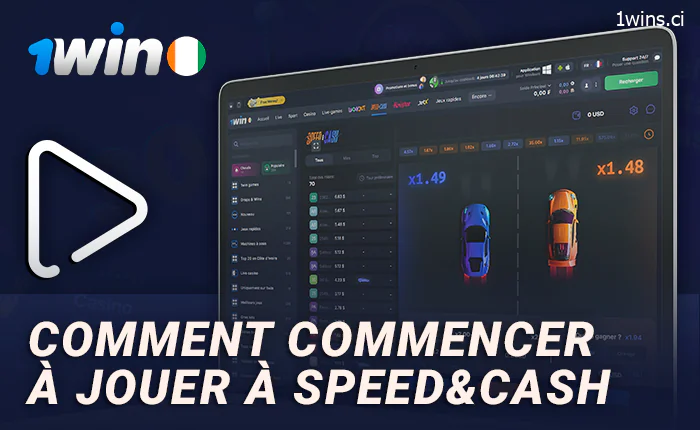 Instructions pour commencer à jouer à SPEED & CASH sur le site de 1Win