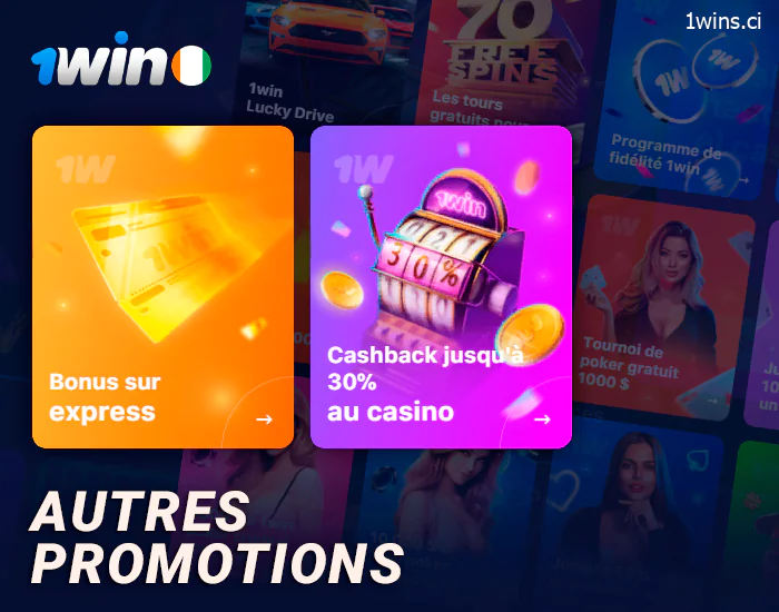 Autres bonus du casino en ligne 1Win