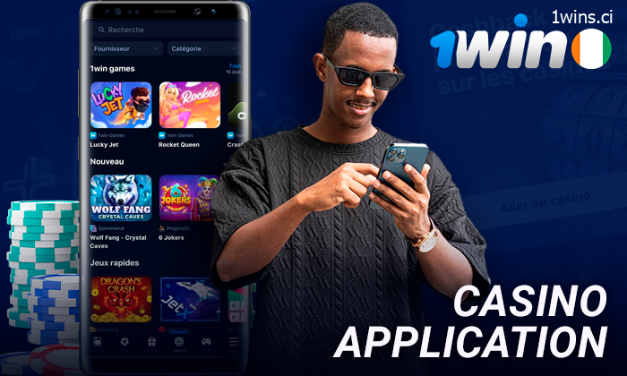 Jouer à des jeux de casino en ligne dans l'application mobile 1Win