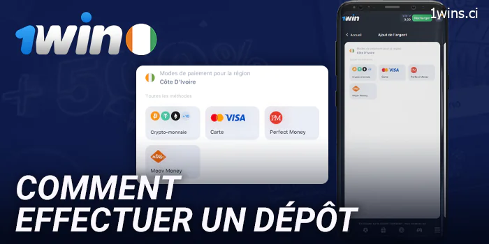 Comment effectuer un dépôt sur un compte dans l'application 1Win