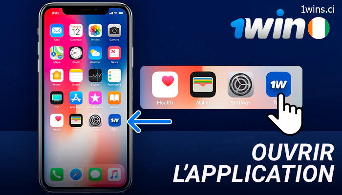 Lancez l'application 1Win sur votre appareil iOS