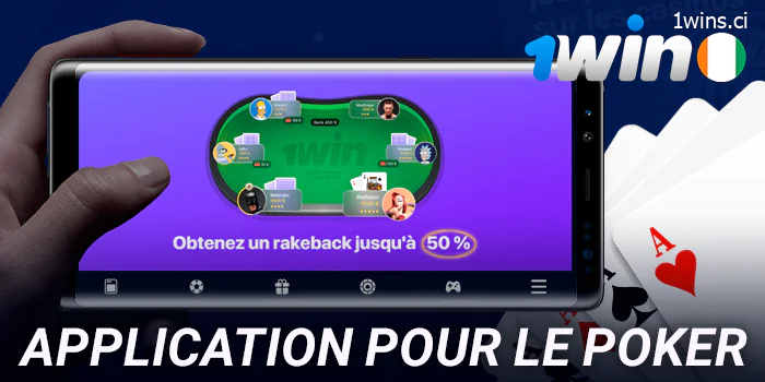 Poker en ligne pour les joueurs CI dans l'application 1Win