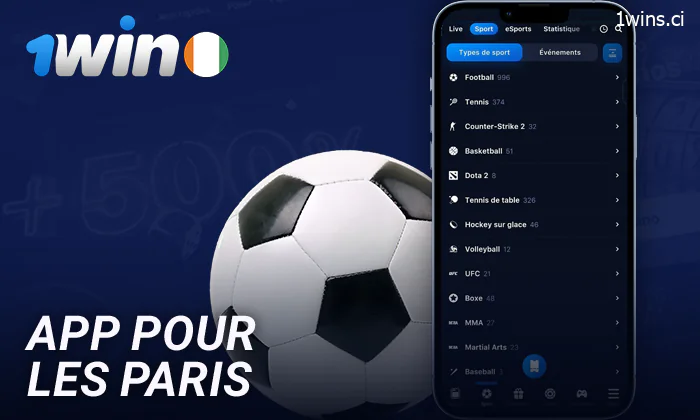 Sports sur lesquels parier dans l'application 1Win