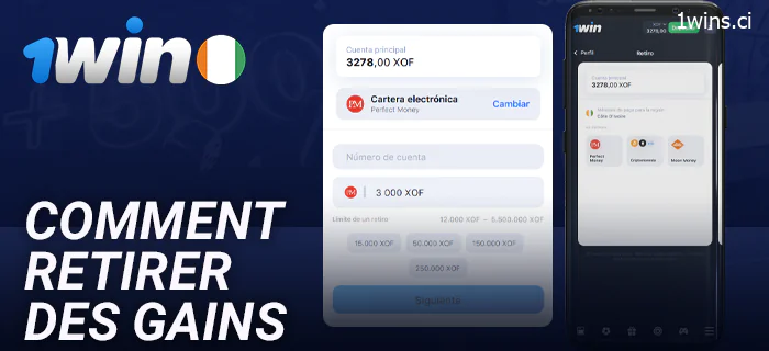 Comment retirer de l'argent dans l'application 1Win