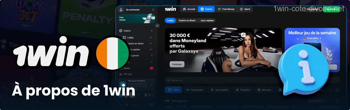 Présentation générale de la plateforme 1Win CI